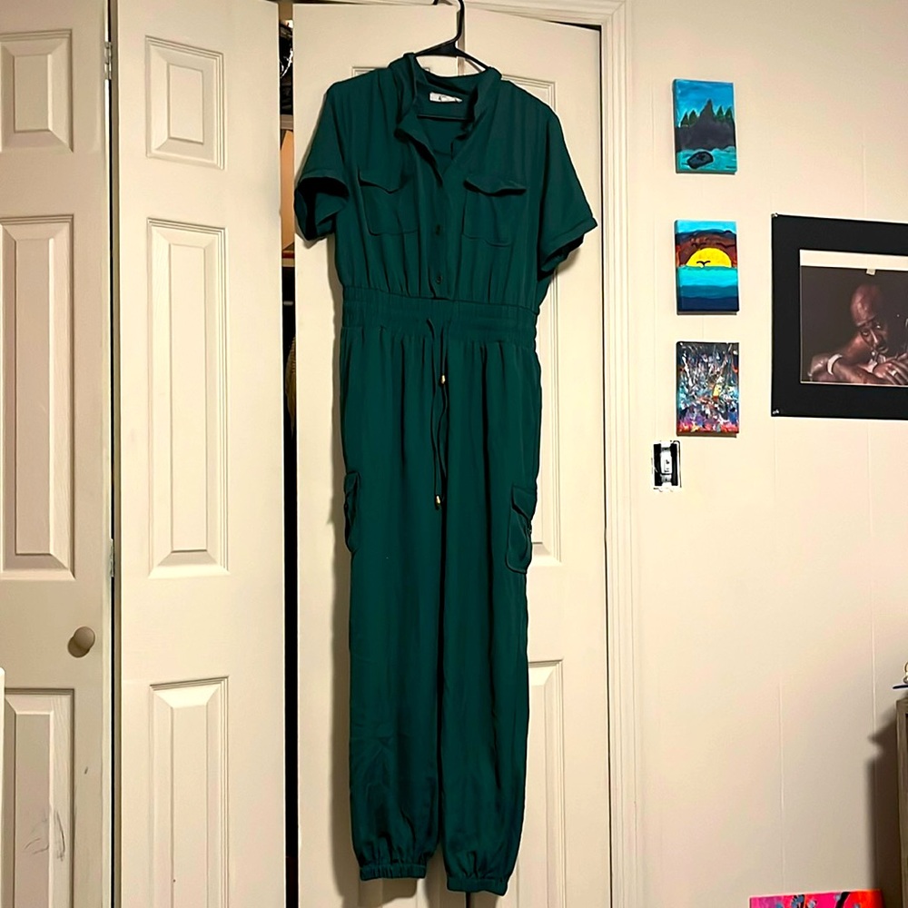 Green jumpsuit